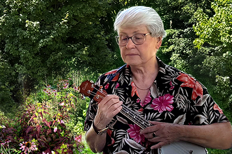 ukulele woman musician portrait